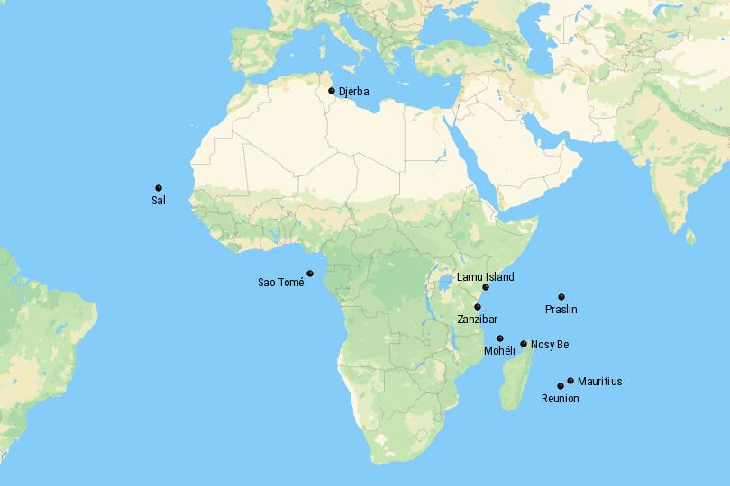 Map of African Islands