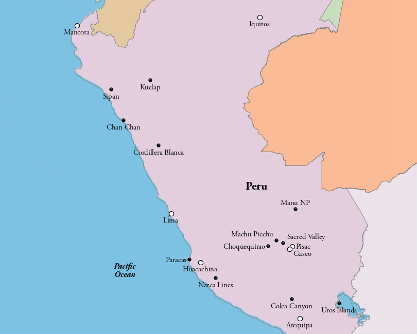 travel sites in peru Peru Map