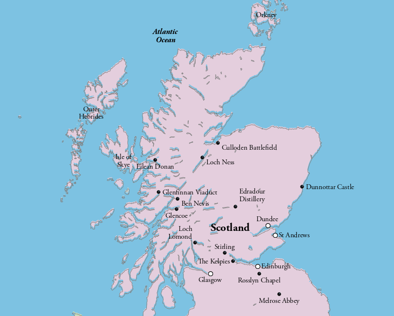 Scotland Attractions Map