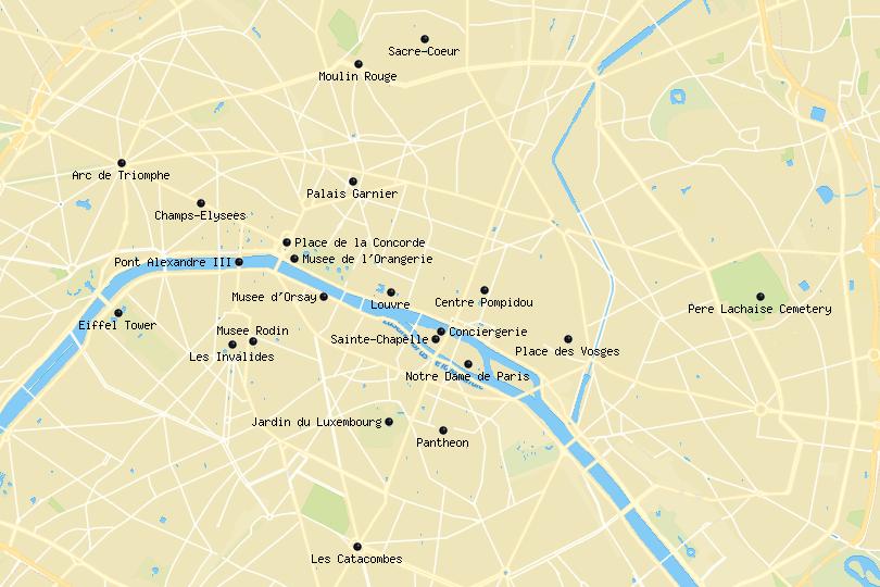 Map of Paris