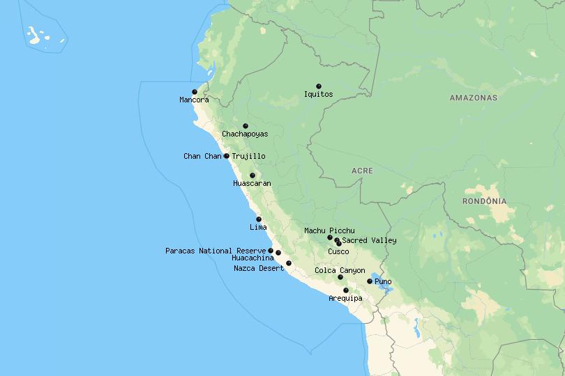 Karte von Peru