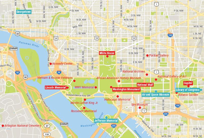 25 Top Tourist Attractions in Washington D.C. (+Map) - Touropia
