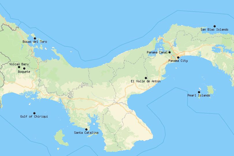 10 Best Places to Visit in Panama 13 Panama Map