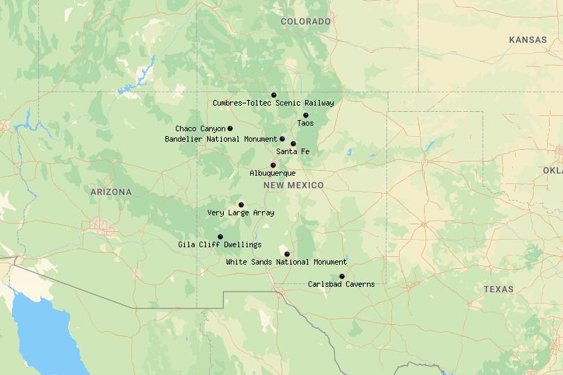 Five Keys New Mexico Map 10 Best Places To Visit In New Mexico (With Map) - Touropia Five Keys New Mexico Map 10 Best Places To Visit In New Mexico (With Map) - Touropia