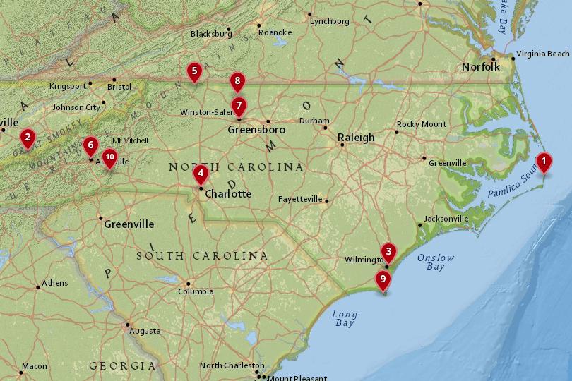 10 Best Places To Visit In North Carolina With Map Photos Touropia