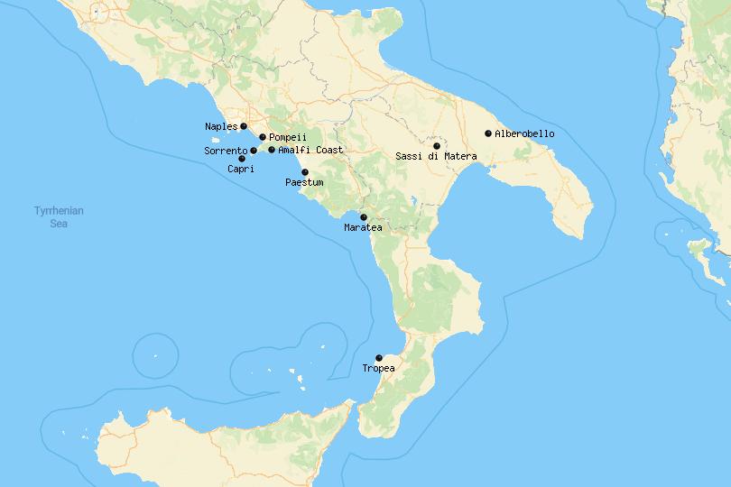 Map Of Southern Italy – Get Map Update