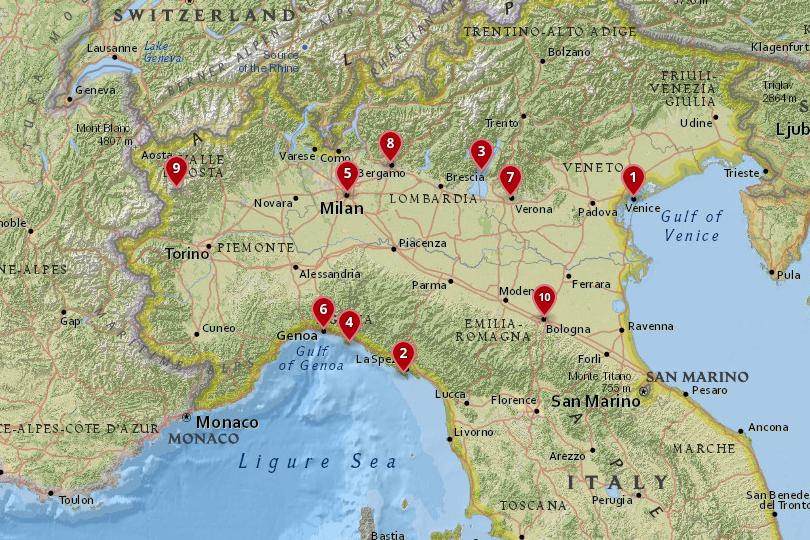 10 Top Destinations In Northern Italy With Map Photos Touropia