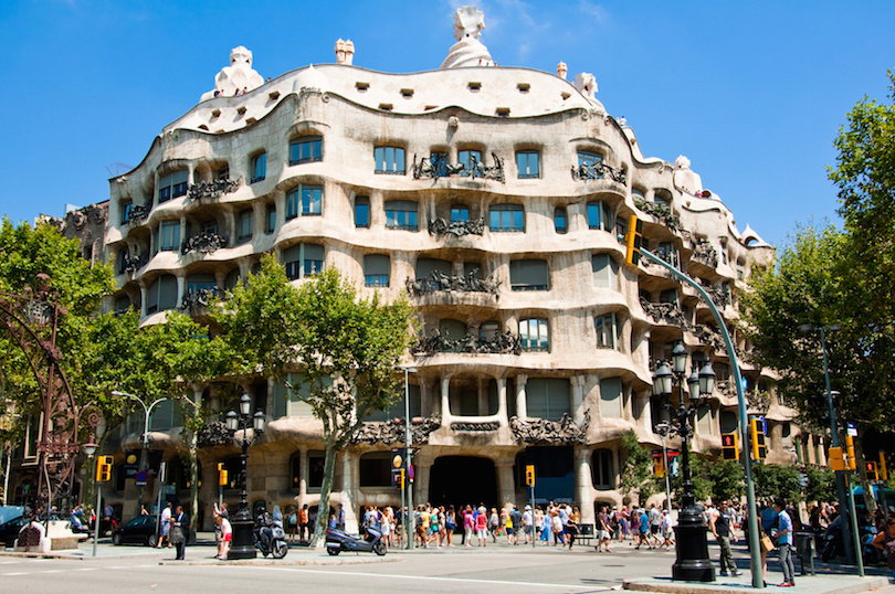 La Pedrera by the Catalan architect Antoni Gaudi. Barcelona.