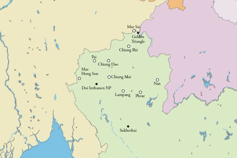 Northern Thailand Map