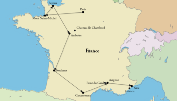 2 Weeks in France Itinerary Map