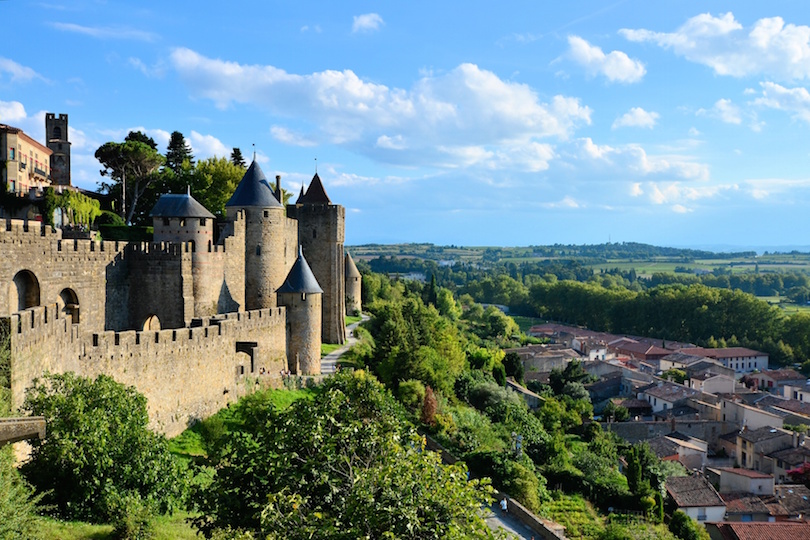 Beautiful hilltop fortress of Carcassonne