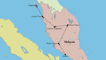 2 Weeks in Malaysia Itinerary Map