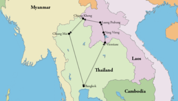 Northern Thailand to Laos Itinerary Map