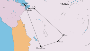 2 Weeks in Bolivia Itinerary Map