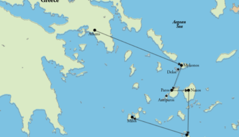 Weeks Island Hopping in Greece Itinerary Map