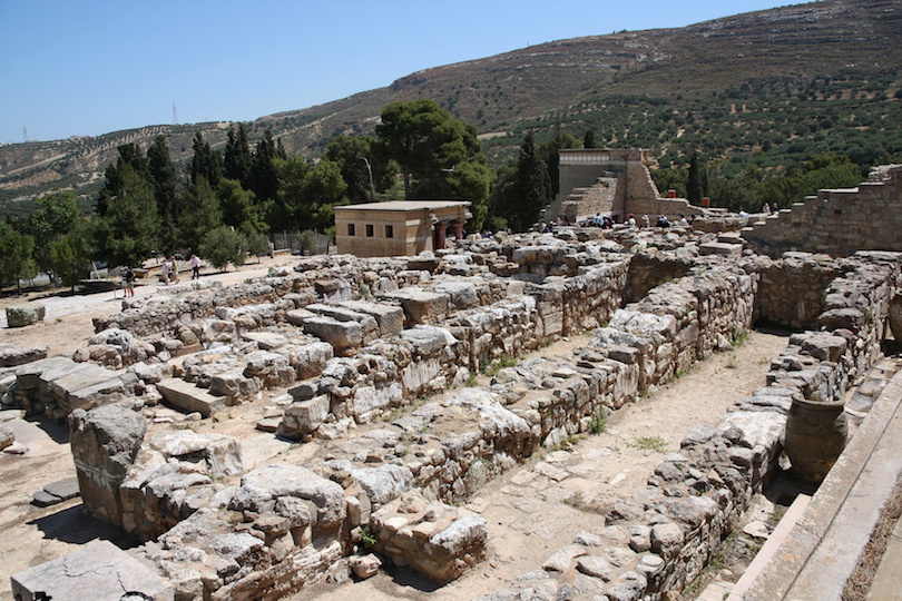 Archaeological Site of Knossos Palace on the Crete Island, Greece