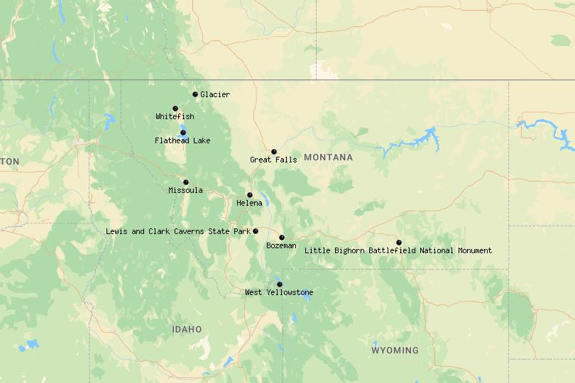 Map of Montana