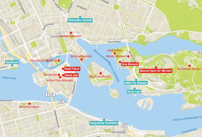 Map of Things to do in Stockholm