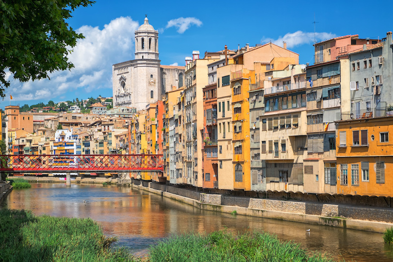 Cityscape of Girona, Catalonia, Spain