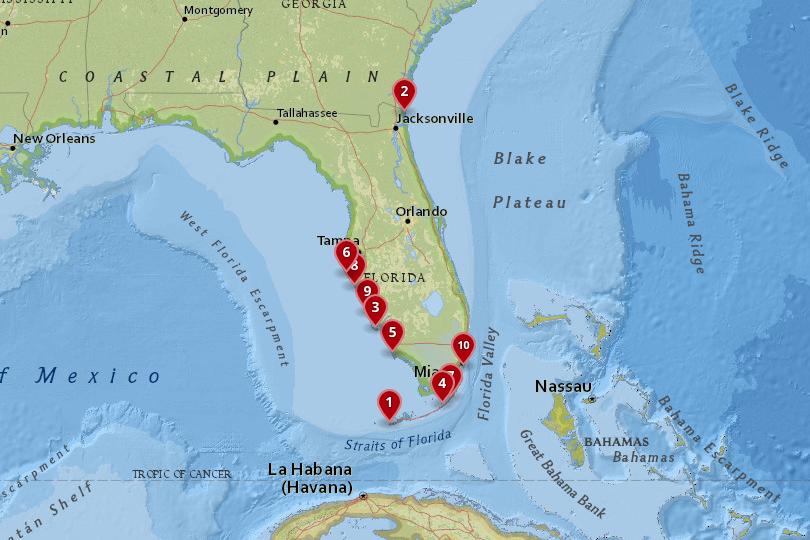Map Of Florida And Surrounding Islands