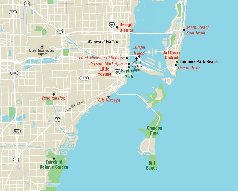 Top Spot Miami Area Map