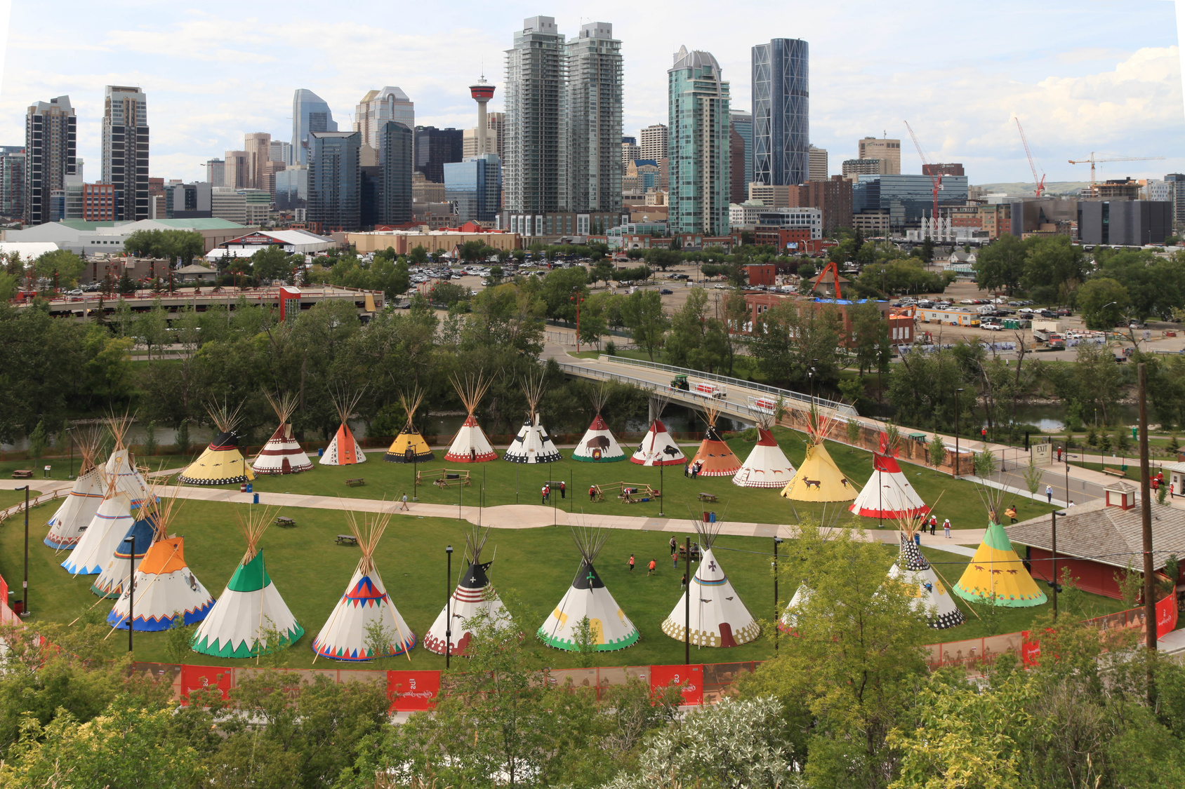 Native American village at Calgary Stampede