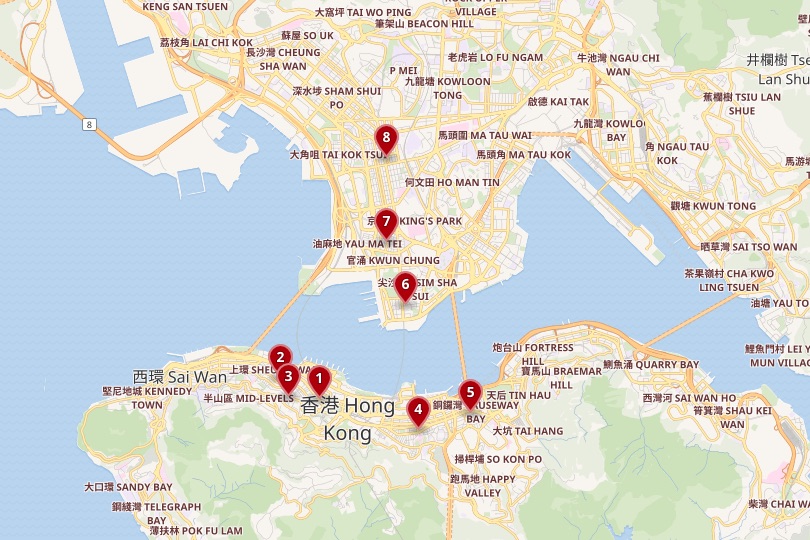 Hong Kong Neighborhood Map