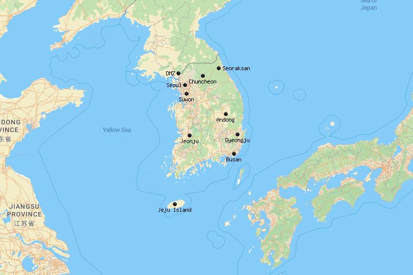 South Korea map