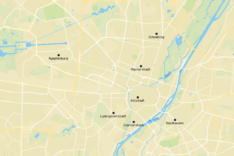 Munich area map