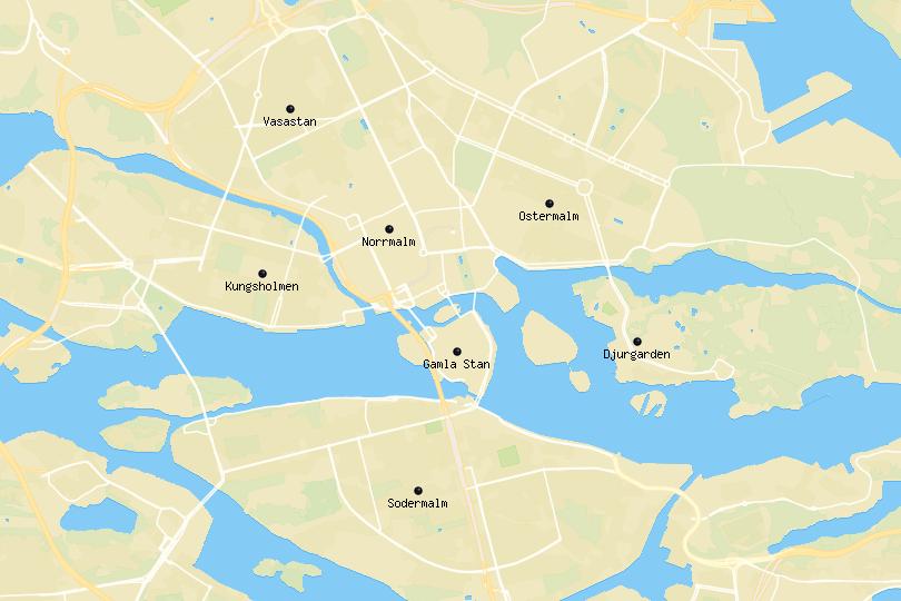 map of Stockholm