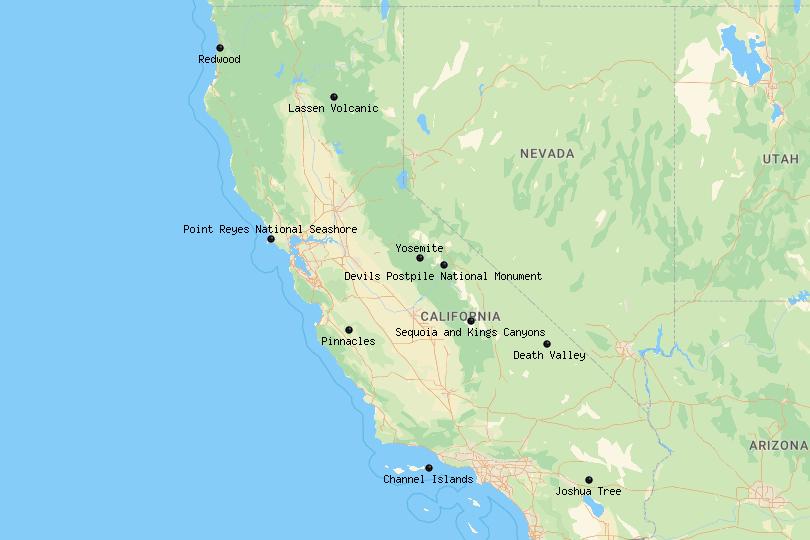 10 Most Beautiful National Parks in California (+Map) - Touropia
