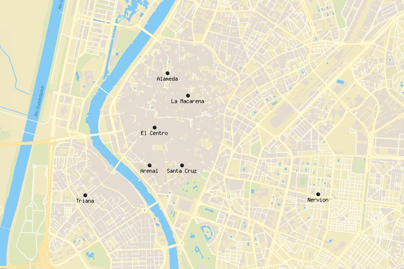 Where to Stay in Seville Map