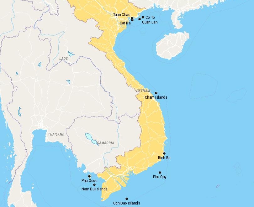 Vietnam Islands Map