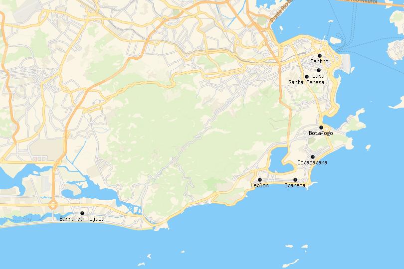 Map of Rio de Janeiro
