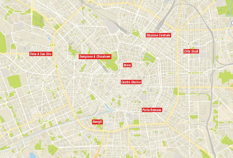 Map of Milan's Neighborhoods