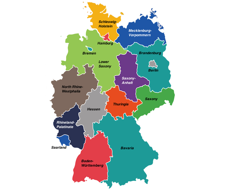 Germany regions map