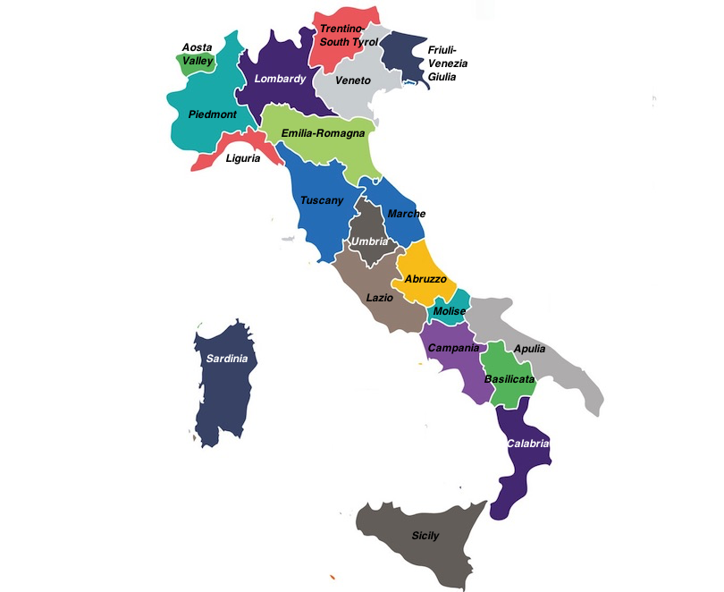 Italian Map With Regions - Get Latest Map Update