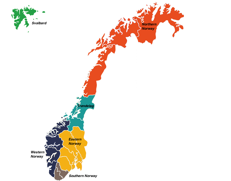 Regional Map of Norway