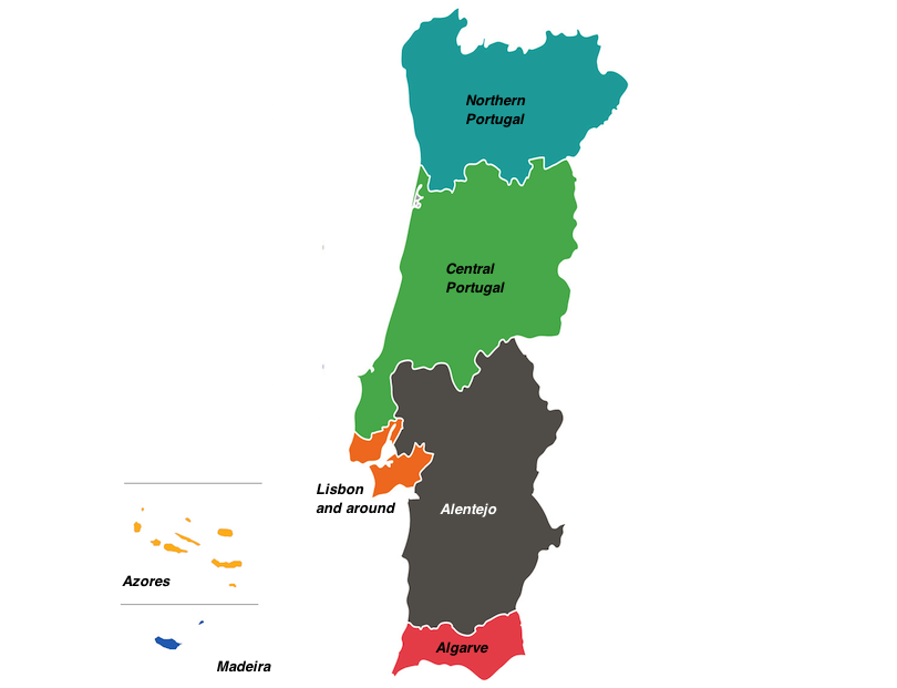 Map of Portugal: Portugal, officially called the Portuguese Republic, is  the westernmost coun…