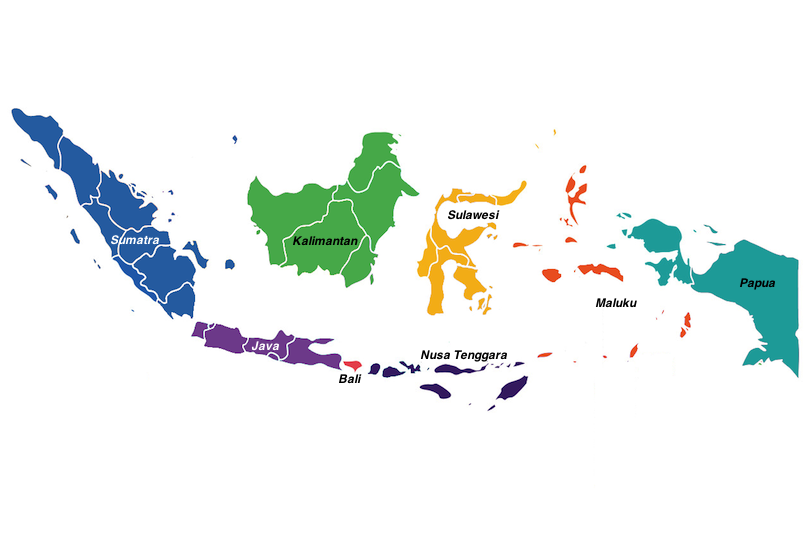 Indonesia regions map