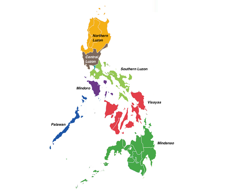 Philippines Map By Region Map Of Rose Bowl