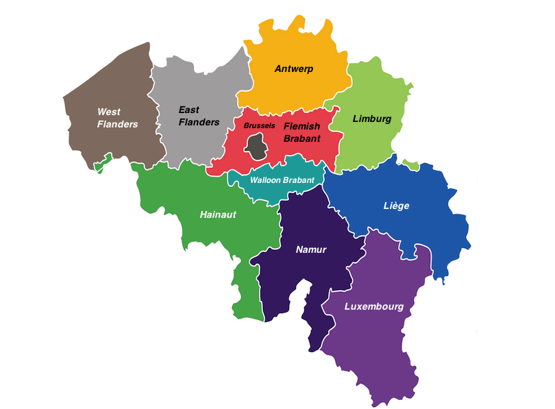 belgium regions map