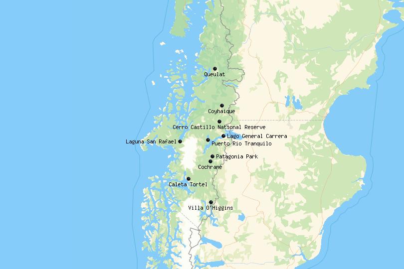 Aysen, Chile Map