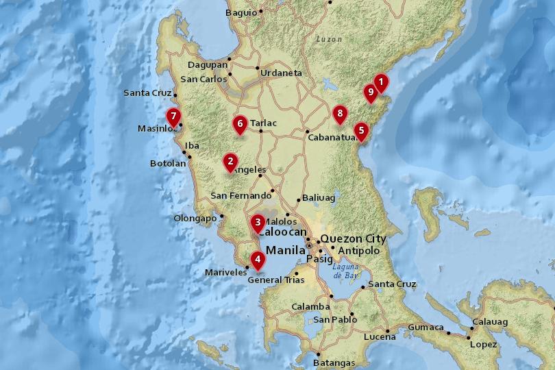 map of luzon philippines 9 Top Destinations In Central Luzon Philippines With Map map of luzon philippines