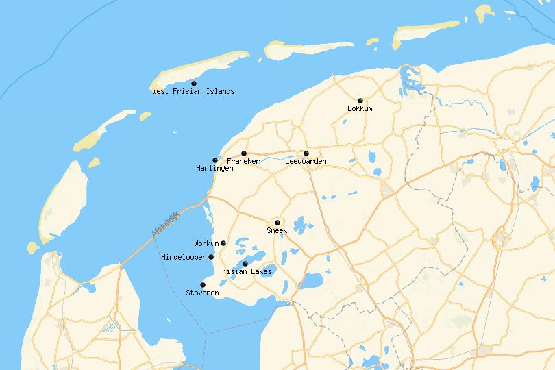 friesland netherlands map