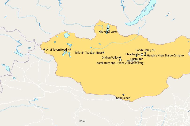 Map of Mongolia