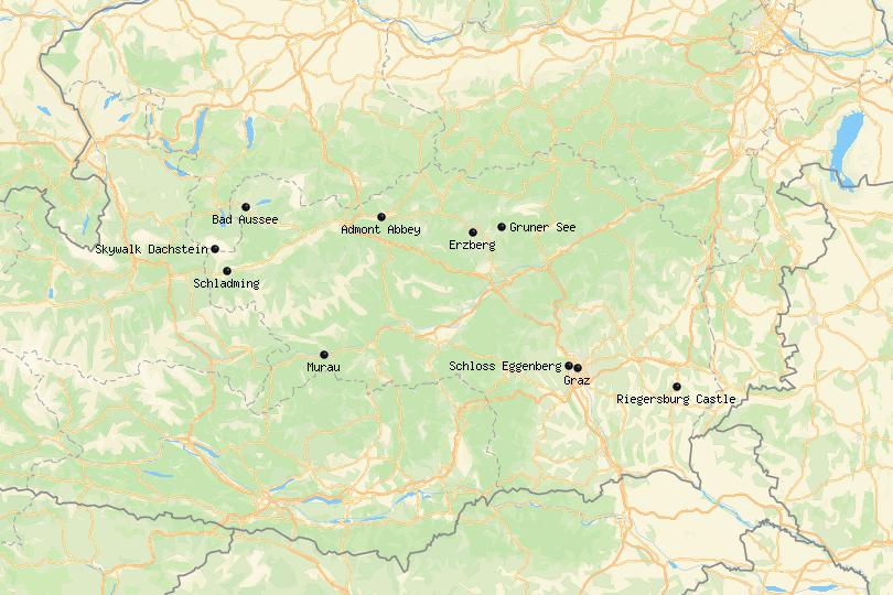 Map of Styria, Austria