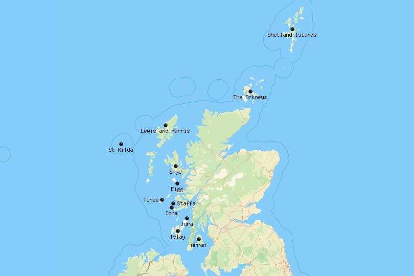 Scottish Islands Map
