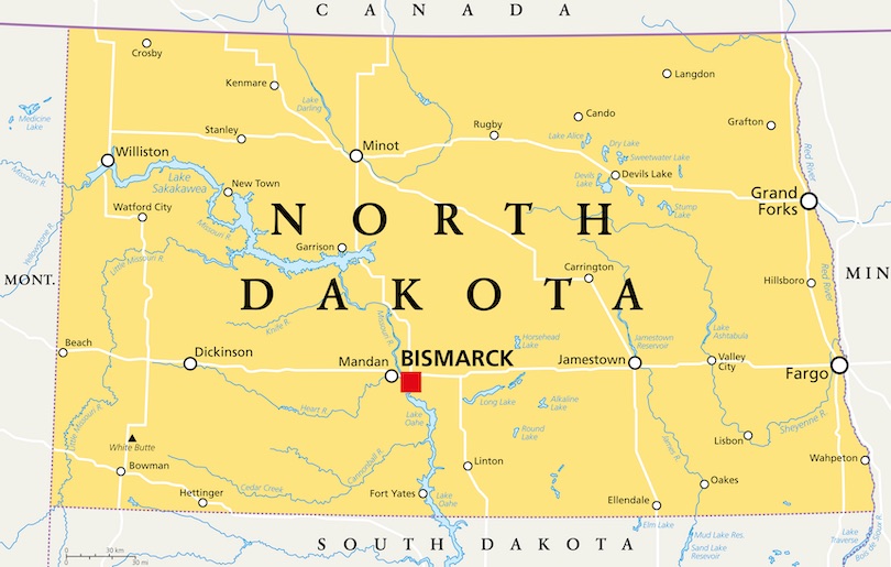 North Dakota Map