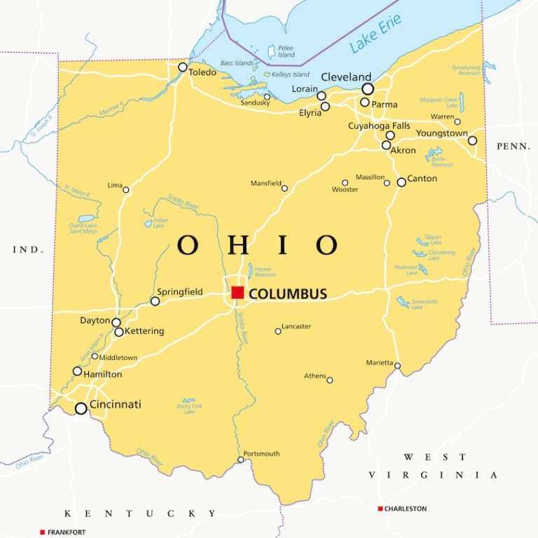 ohio travel map